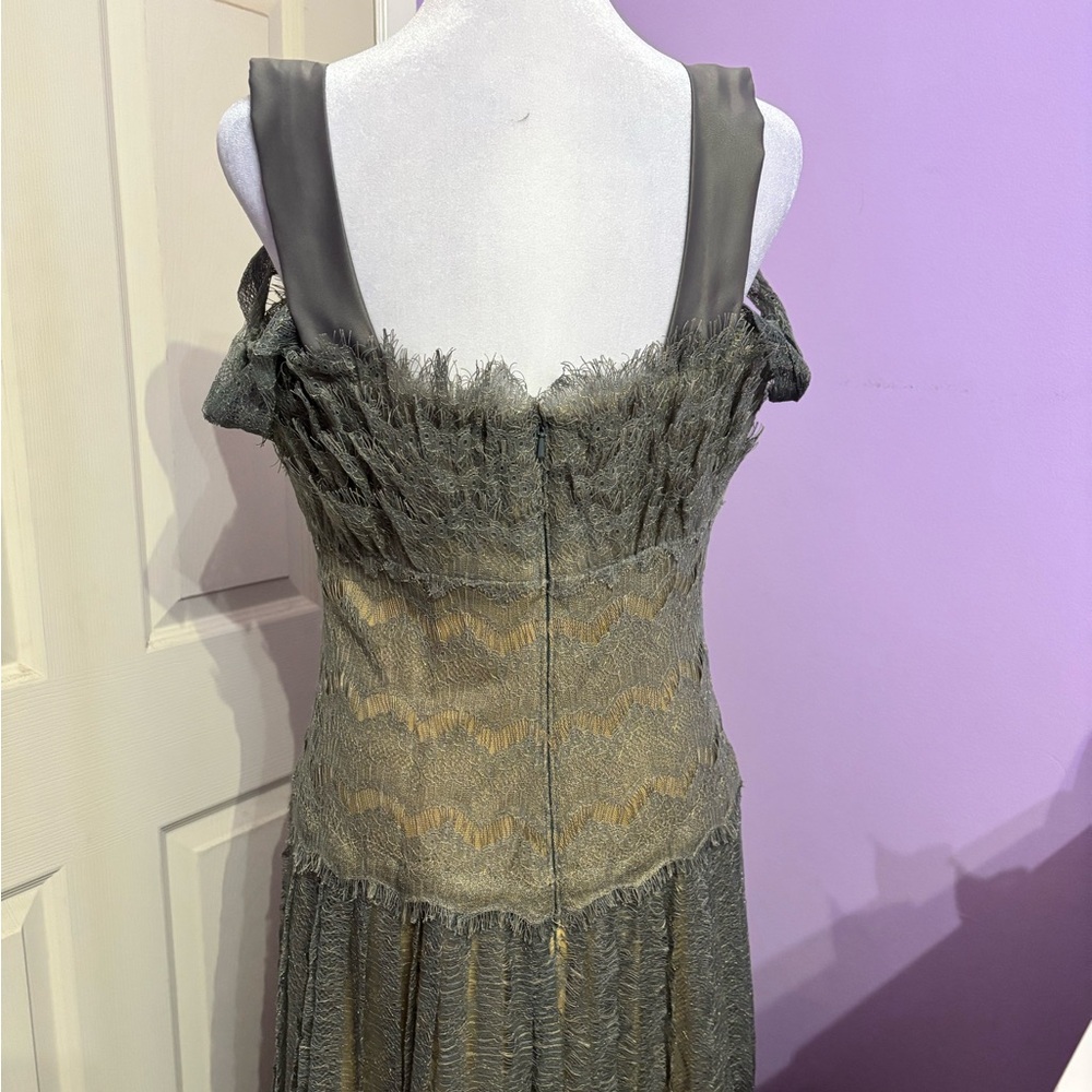 Tadashi Shoji Silver Nude Gown - Picture 4 of 10